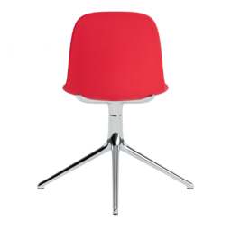 Normann Copenhagen Form Chair Swivel - 4 Leg - Bright Red - Aluminium Legs Shell Colour: Bright Red, Leg Colour: Aluminium - thumbnail 4