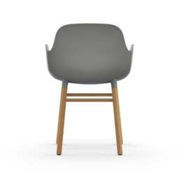 Normann Copenhagen Form Armchair - Grey - Oak Legs Shell Colour: Grey, Leg Colour: Oak - thumbnail 4