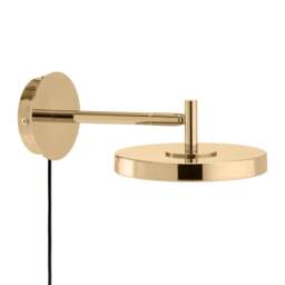 Umage Asteria Short Monochrome Wall Light - Polished Brass Colour: Polished Brass, Mounting: Not Hardwired - thumbnail 2