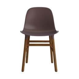 Normann Copenhagen Form Chair - Brown - Walnut Legs Shell Colour: Brown, Leg Colour: Walnut - thumbnail 2