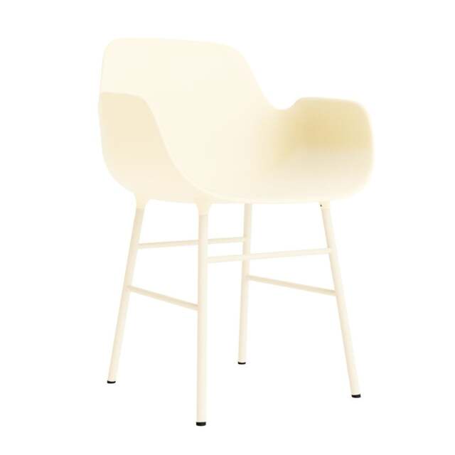 Normann Copenhagen Form Armchair - Cream - Cream Legs Shell Colour: Cream, Leg Colour: Matching Shell Colour - image 1