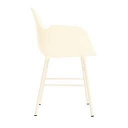 Normann Copenhagen Form Armchair - Cream - Cream Legs Shell Colour: Cream, Leg Colour: Matching Shell Colour - thumbnail 3