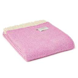 Tweedmill Textiles Pure New Wool Beehive Throw - Pink Rosa