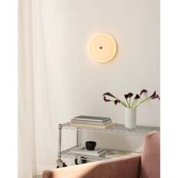Halo Design Wave LED Wall/Ceiling Light - O30 - Opal Glass - Antique Brass - thumbnail 2