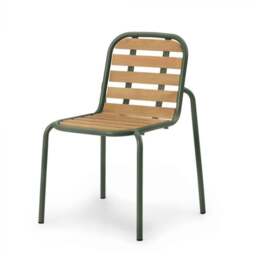 Normann Copenhagen Vig Outdoor Dining Chair - Robina Wood/Dark Green Steel