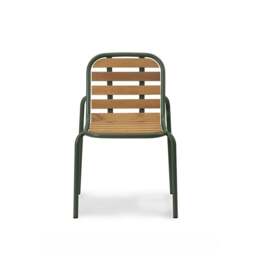 Normann Copenhagen Vig Outdoor Dining Chair - Robina Wood/Dark Green Steel - thumbnail 2