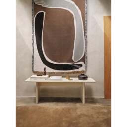 Ferm Living Pose Tapestry Cotton Blanket/Throw - Coffee - 120cm  x 170cm - thumbnail 2