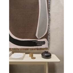 Ferm Living Pose Tapestry Cotton Blanket/Throw - Coffee - 120cm  x 170cm - thumbnail 4