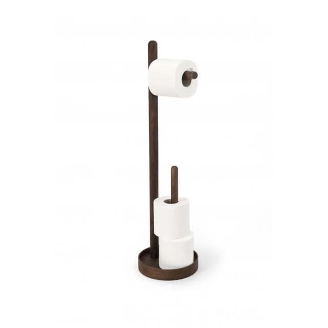 Wireworks Yoku Freestanding Toilet Roll Holder - Walnut - image 1