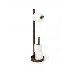 Wireworks Yoku Freestanding Toilet Roll Holder - Walnut