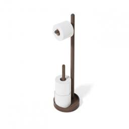 Wireworks Yoku Freestanding Toilet Roll Holder - Walnut - thumbnail 2