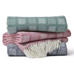Tweedmill Textiles Pure New Wool Manhattan Throw - Dove Grey - thumbnail 3