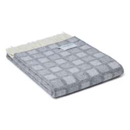 Tweedmill Textiles Pure New Wool Manhattan Throw - Dove Grey - thumbnail 1