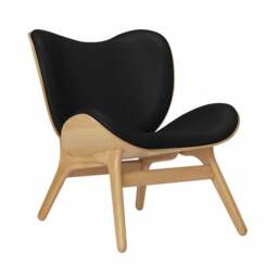 Umage A Conversation Piece Armchair - Low - Oak - Hope Leather Black Wood: Oak, Colour: Black