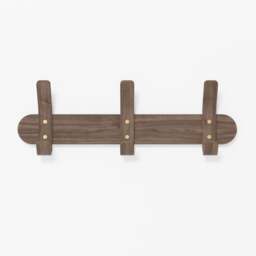 Wireworks Left Hook 3 Hooks Rail - Walnut - thumbnail 3