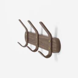 Wireworks Left Hook 3 Hooks Rail - Walnut - thumbnail 5
