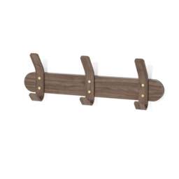 Wireworks Left Hook 3 Hooks Rail - Walnut - thumbnail 1