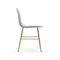 Normann Copenhagen Form Chair - White - Brass Legs Shell Colour: White, Leg Colour: Brass - thumbnail 3