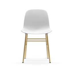 Normann Copenhagen Form Chair - White - Brass Legs Shell Colour: White, Leg Colour: Brass - thumbnail 2
