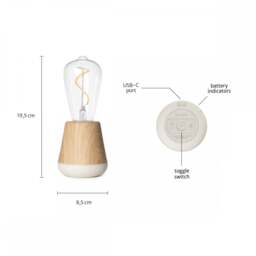 Humble One Table Light - White Marble - thumbnail 5