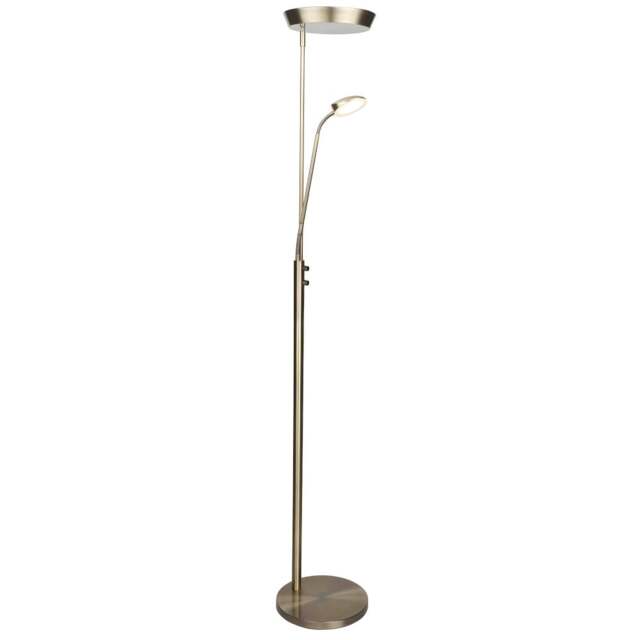 Halo Design Vegas Combi Floor Lamp - H 180cm - Antique Brass Colour: Antique Brass