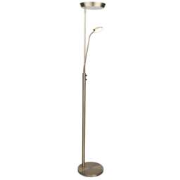 Halo Design Vegas Combi Floor Lamp - H 180cm - Antique Brass Colour: Antique Brass