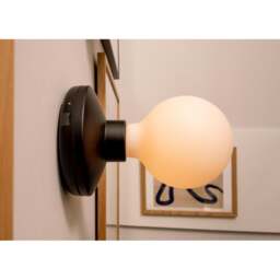 Humble Bee Cordless Wall Light - Black - Frosted Bulb - thumbnail 2