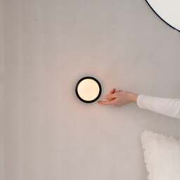 Humble Bee Cordless Wall Light - Black - Frosted Bulb - thumbnail 4