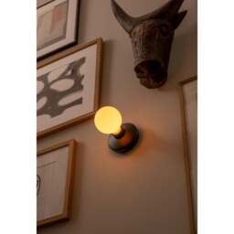 Humble Bee Cordless Wall Light - Black - Frosted Bulb - thumbnail 3