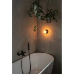 Humble Bee Cordless Wall Light - Black - Frosted Bulb - thumbnail 6