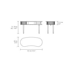 Umage Audacious Desk - Oak - Morning Meadows Colour: Morning Meadows - thumbnail 6