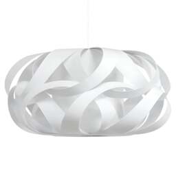 Shropshire Shades Cruz Lampshade - White - Large 65cm Colour: White, Size: Large 65cm, Cord Set Option: Without Cord Set