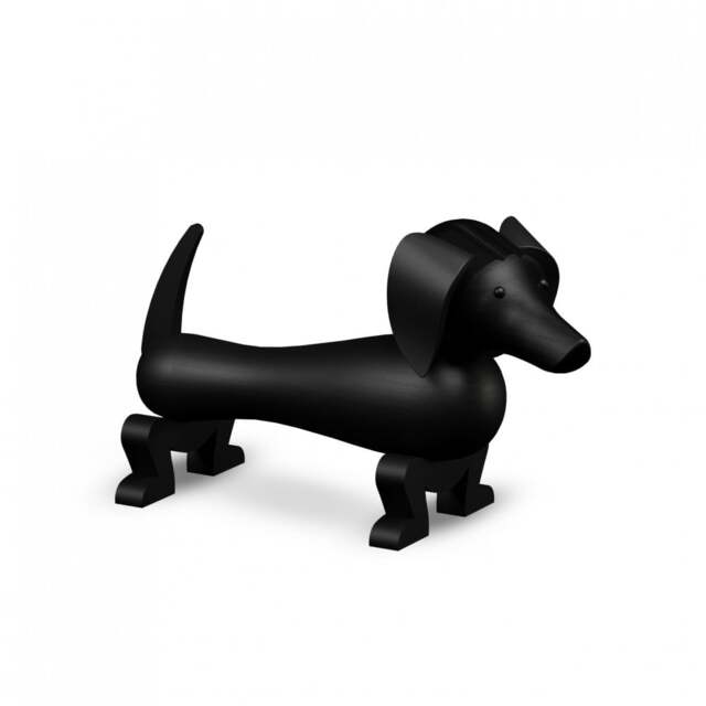 Kay Bojesen Pind the Dog Figurine - Limited Edition - Small - Dark Stained Oak - image 1
