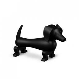 Kay Bojesen Pind the Dog Figurine - Limited Edition - Small - Dark Stained Oak - thumbnail 1