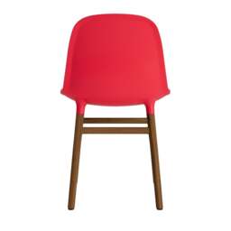 Normann Copenhagen Form Chair - Bright Red - Walnut Legs Shell Colour: Bright Red, Leg Colour: Walnut - thumbnail 4
