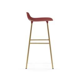 Normann Copenhagen Form Barstool - 75cm - Red - Brass Legs Shell Colour: Red, Leg Colour: Brass - thumbnail 3
