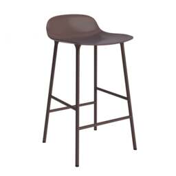 Normann Copenhagen Form Barstool - 65cm - Brown - Brown Legs Shell Colour: Brown, Leg Colour: Matching Shell Colour - thumbnail 1