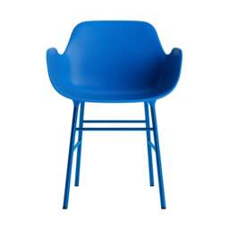 Normann Copenhagen Form Armchair - Bright Blue - Bright Blue Legs Shell Colour: Bright Blue, Leg Colour: Matching Shell Colour - thumbnail 2