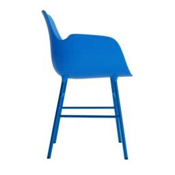 Normann Copenhagen Form Armchair - Bright Blue - Bright Blue Legs Shell Colour: Bright Blue, Leg Colour: Matching Shell Colour - thumbnail 3