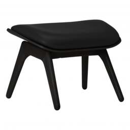 Umage The Reader Ottoman - Hope Leather Upholstery - Black Oak - Hope Leather Black Wood: Black Oak, Colour: Black - thumbnail 1