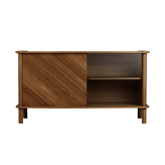 Umage Italic Sideboard - Dark Oak - 1 Oak Door & 1 Glass Door door option: 1 Oak Door & 1 Glass Door - image 1