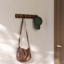 Umbra Flip 5 Hook Coat Rack - Black/Walnut - thumbnail 2