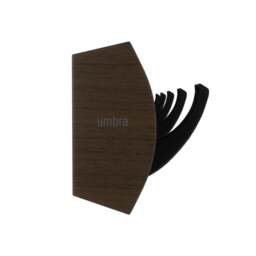 Umbra Flip 5 Hook Coat Rack - Black/Walnut - thumbnail 5