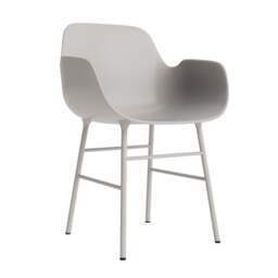 Normann Copenhagen Form Armchair - Warm Grey - Warm Grey Legs Shell Colour: Warm Grey, Leg Colour: Matching Shell Colour - thumbnail 1