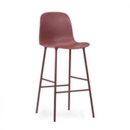 Normann Copenhagen Form Bar Chair - 75cm - Red Shell Colour: Red