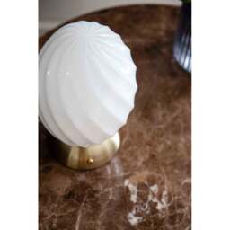 Halo Design Twist Table Lamp - Egg - Opal Glass - Antique Brass Colour: Antique Brass - thumbnail 2