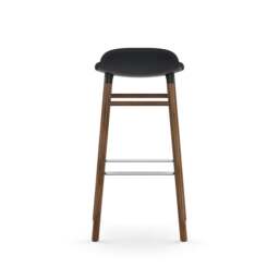 Normann Copenhagen Form Barstool - Wood - 75cm - Black - Walnut Legs Shell Colour: Black, Leg Colour: Walnut - thumbnail 4