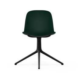 Normann Copenhagen Form Chair Swivel - 4 Leg - Green - Black Legs Shell Colour: Green, Leg Colour: Black - thumbnail 4