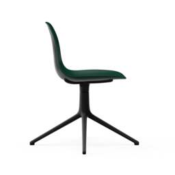 Normann Copenhagen Form Chair Swivel - 4 Leg - Green - Black Legs Shell Colour: Green, Leg Colour: Black - thumbnail 3