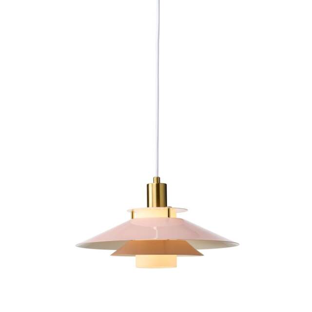 Halo Design Rivoli Pendant Light - O26 Colour: Glossy Rose / Brass - image 1
